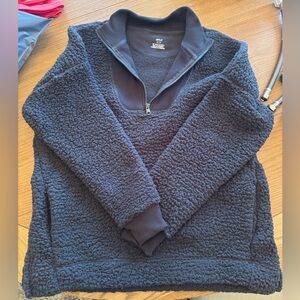 Aerie Charcoal Sherpa Pullover